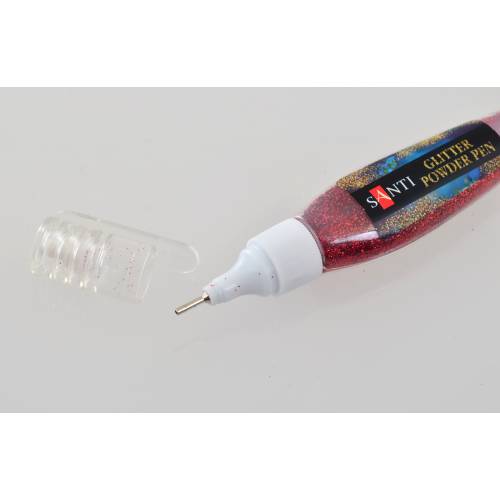 Ручка с глитером Santi для декорирования 10 г. 411750 красный
