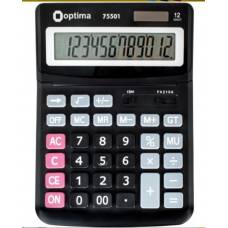 Калькулятор Optima O75501 12 разрядов 230х165мм настольный бухгалтерский Калькулятор Optima O75501 12 разрядов 230х165мм настольный бухгалтерский