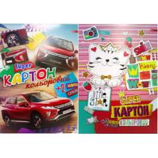 Цветной картон Скат А3 10л + золото серебро УП-212