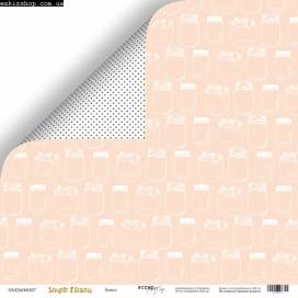 Бумага Scrapmir с рис двухстор 30*30см 190г/м2 SM2600007 Simple Flowers Банки