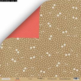 Бумага Scrapmir с рис двухстор 30*30см 190г/м2 SM2900004 Hello Christmas Следы