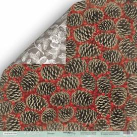 Бумага Scrapmir с рис двухстор 30*30см 190г/м2 SM3800008 Nordic Spirits Шишки