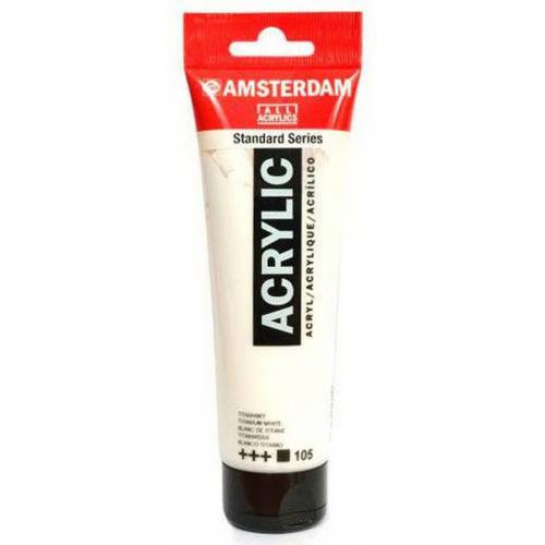 Краска акриловая RT Amsterdam 120мл 105 Белила титановые