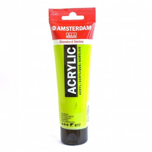 Краска акриловая RT Amsterdam 120мл 617 Желтовато-зеленый