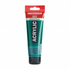 Краска акриловая RT Amsterdam 120мл 619 Перм. зеленый темный
