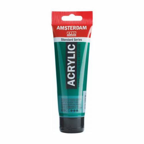 Краска акриловая RT Amsterdam 120мл 619 Перм. зеленый темный