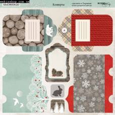 Бумага Scrapmir с рис двухстор 20*20см 190г/м2 SM3800020 Nordic Spirits Конверты