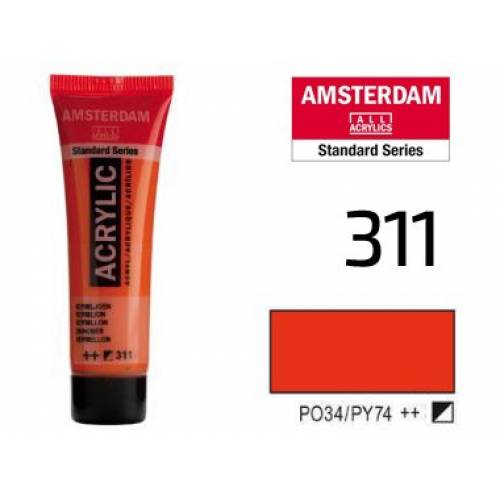 Краска акриловая RT Amsterdam 20мл 311 Киноварь Краска акриловая RT Amsterdam 20мл 311 Киноварь