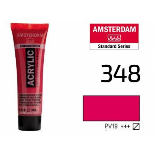 Краска акриловая RT Amsterdam 20мл 348 Перманентный красный пурпурный Краска акриловая RT Amsterdam 20мл 348 Перманентный красный пурпурный