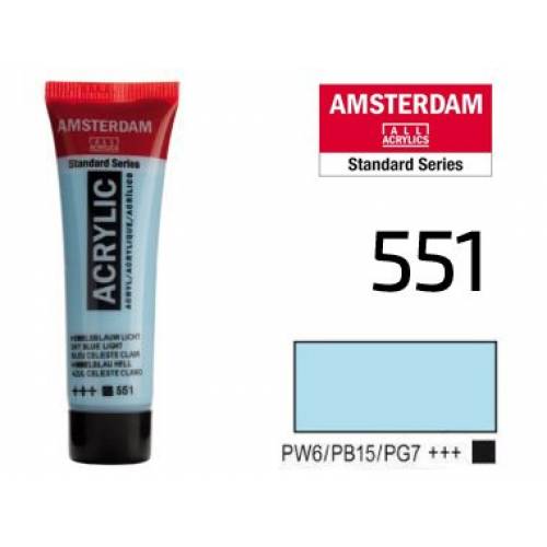 Краска акриловая RT Amsterdam  20мл 551 Небесно-голубой светлый