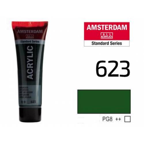Краска акриловая RT Amsterdam 20мл 623 Сочный зеленый Краска акриловая RT Amsterdam 20мл 623 Сочный зеленый