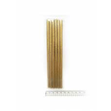 Клей стрижень для пістолета тонкий JosefOtten 8мм 18см золотий з глітером