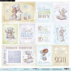 Бумага Scrapmir с рис одностор 30*30см 190г/м2 SM3900006RU Mommy's Hero Карточки 2 (RU)