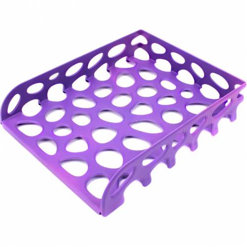 Лоток для бумаги пластиковый горизонтальный Tascom ударопрочный светло-фиолетовый 201001