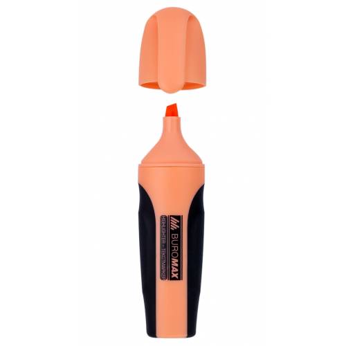 Текстовыделитель Buromax BM.8905-46 PASTEL толстый с резин. вставками пастельный персиковый Текстовыделитель Buromax BM.8905-46 PASTEL толстый с резин. вставками пастельный персиковый