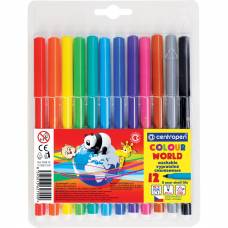 Фломастери Centropen 12 кол 1.0mm 7550 стандартні на блистері ергономічні