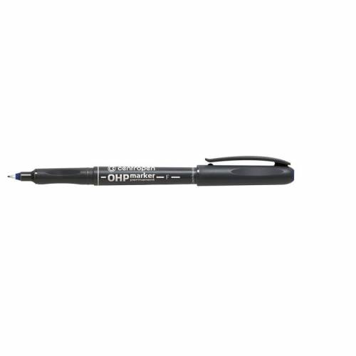 Маркер перманентный Centropen 2636 ОНР круглый 0,6mm синий эргономичный