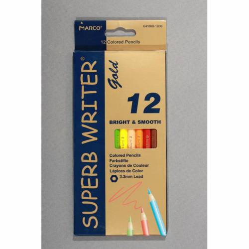 Цветные карандаши  Marco 12цв. 4100G-12CB NEW Gold 
