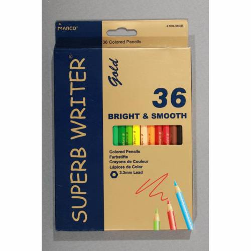 Цветные карандаши  Marco 36цв. 4100G-36CB NEW Gold 