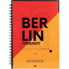 Блокнот Axent 8032-05 формат А5 клетка 96листов боковая спираль Berlin 