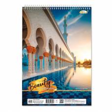 Тетрадь формат A4  96л Бриск Gold офсет верх спираль СБВ-19