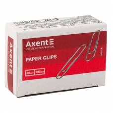 Скріпки Axent 28мм 4101-A 100шт круглі 