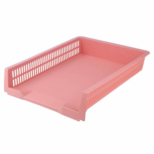 Лоток для паперу пластиковий горизонтальний Axent на 1 відділ Pastelini 4040-10-A рожевий