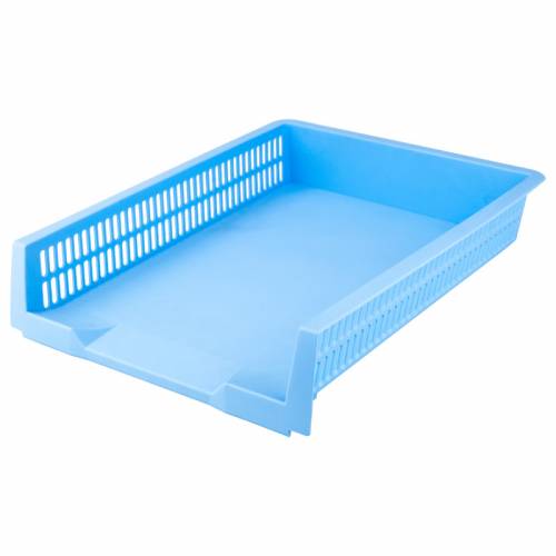 Лоток для бумаги пластиковый горизонтальный Axent на 1 отдел Pastelini 4040-22-A голубой