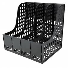 Лоток для паперу пластиковий вертикальний Axent на 4 відділення збірний 4042-01-A чорний