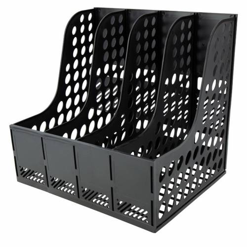 Лоток для паперу пластиковий вертикальний Axent на 4 відділення збірний 4042-01-A чорний