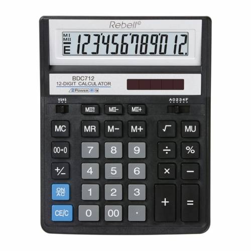 Калькулятор Rebell BDC-712 BK BX 12 розрядов бухгалтерский  черный 506504