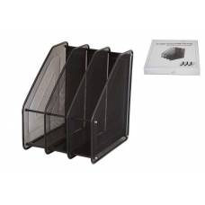 Лоток для паперу металевий вертикальний ТМ Одесса на 3 відділа 307-C чорний