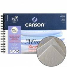 Альбом для акварелі Canson Montval 270г/м 13,5х21 см 12л Torchon Bloc 