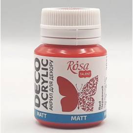 Краска акриловая Rosa Talent 20мл матовая красная 20007