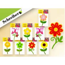 Декор. элемент: Schreiber ST-1053 аппликации из фетра Цветок набор 8видов