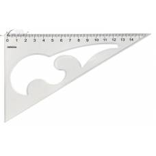 Трикутник Атлас прозорий з лекалом 165*95мм К-9041 AS-0261 Трикутник Атлас прозорий з лекалом 165*95мм К-9041 AS-0261