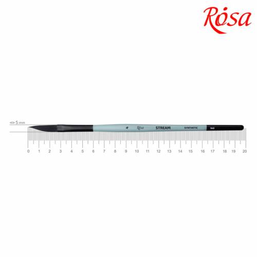 Пензель Rosa синтетика плоский саблевидний, даггер STREAM 143 № 4