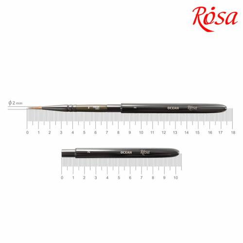 Кисть Rosa соболь круглая TRAVEL BRUSH, OCEAN 168 № 2 