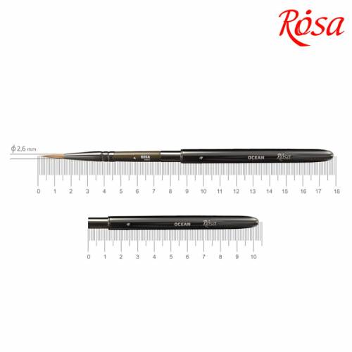 Кисть Rosa соболь круглая TRAVEL BRUSH, OCEAN 168 № 4 