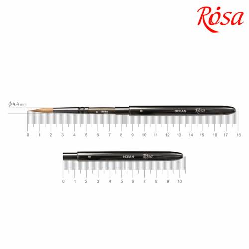 Кисть Rosa соболь круглая TRAVEL BRUSH, OCEAN 168 № 8 