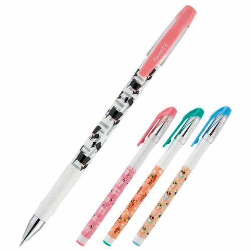 Ручка Axent шариковая 1049-08 Bouffants & Broken Hearts