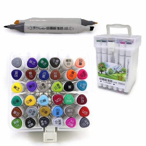 Скетч маркеры Josef в пластиковом контейнере 36цв.ТК83010-36 двухсторонние Sketchmarker  для скетчинга