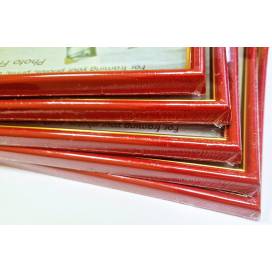 Фоторамка 21*30 цветной тонкий кант красная