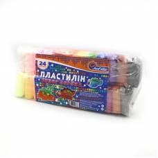 Пластилин лёгкий JosefOtten 24цв моделин для лепки воздушный 12грам х 24 кольори + стеки 34SL7712-24