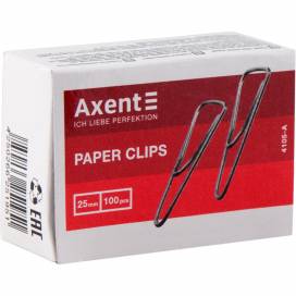 Скрепки Axent 25мм 4105-A 100шт треуг никел с загиб