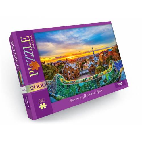 Пазли Danko Toys C-2000-01-02 2000ел. Схід сонця в Барселоні. Іспанія