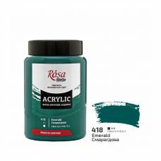 Краска акриловая Rosa Studio 400мл 418 Изумрудная