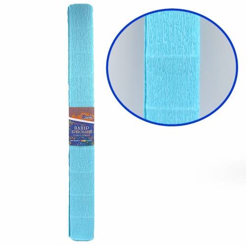 Папір гофрований Josef KR-150-8023 Небесний 95г / м2 в рулоні (крепова) Папір гофрований Josef KR-150-8023 Небесний 95г / м2 в рулоні (крепова)