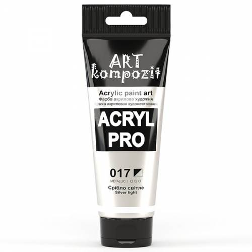 Краска акриловая Art Kompozit 75мл 017 Серебро светлое Краска акриловая Art Kompozit 75мл 017 Серебро светлое