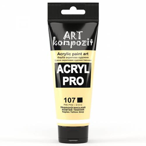 Краска акриловая Art Kompozit 75мл 107 Неаполитанская жёлтая тёмная 